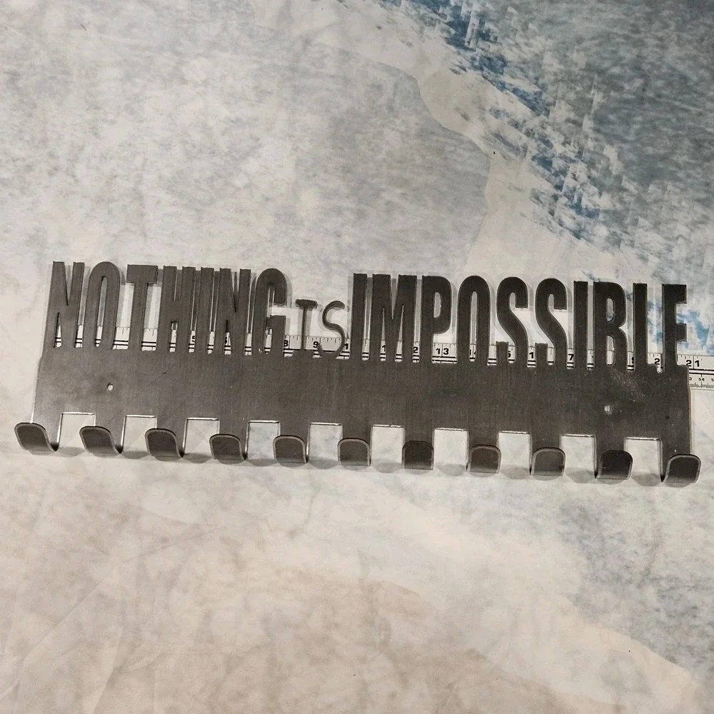 Nothing‎ Is Impossible Metal Wall Hook Rack 21